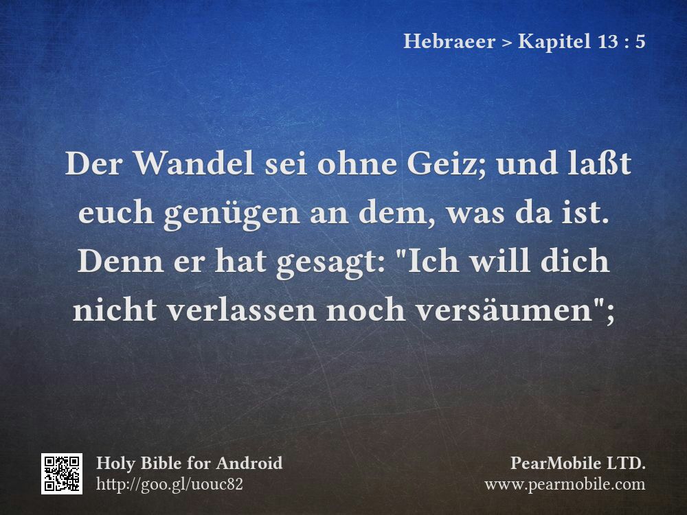 Hebraeer, Kapitel 13:5